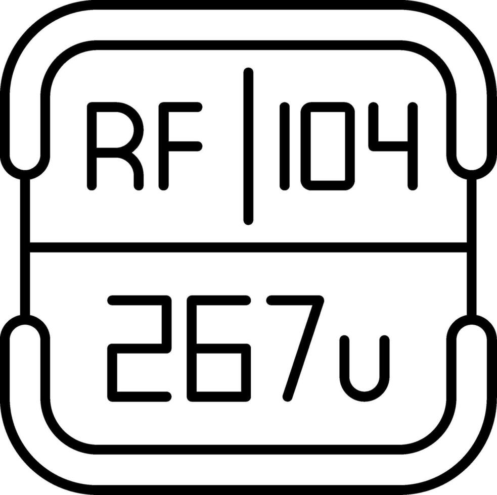 Rutherfordium Periodic Table Element vector
