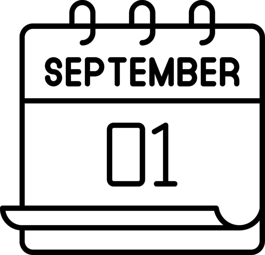 September 1 Icon vector