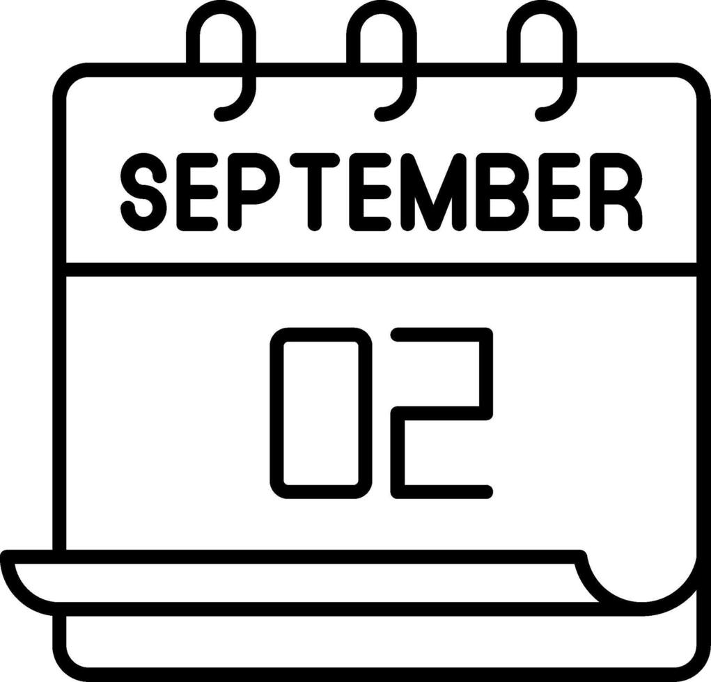September 2 Icon vector