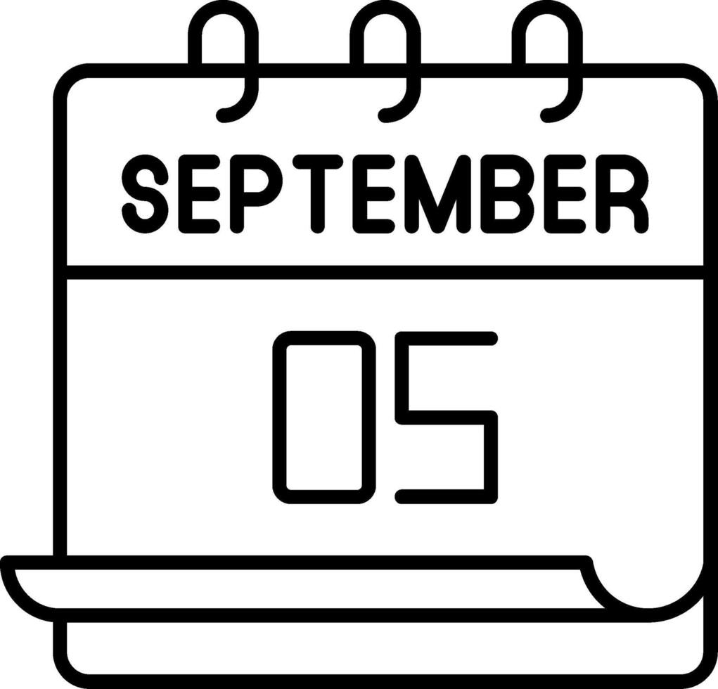 September 5 Icon vector