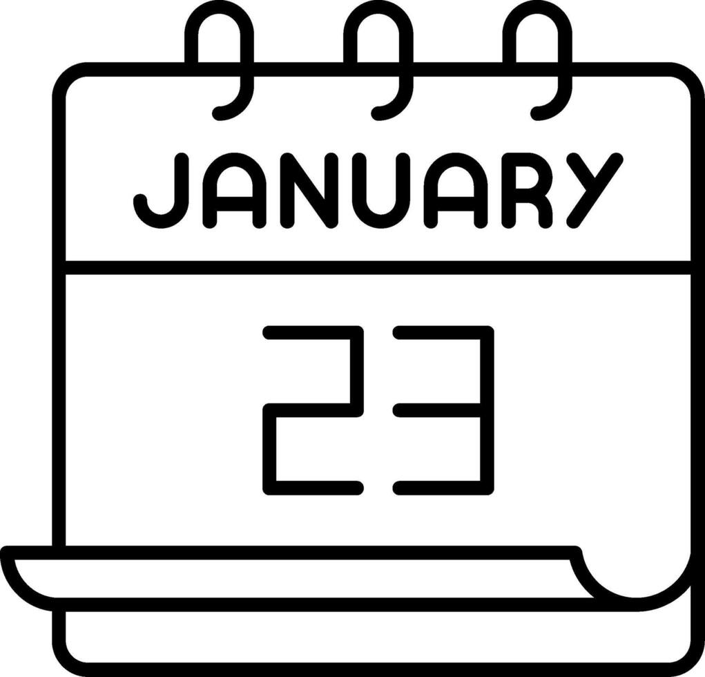January 23 Icon vector
