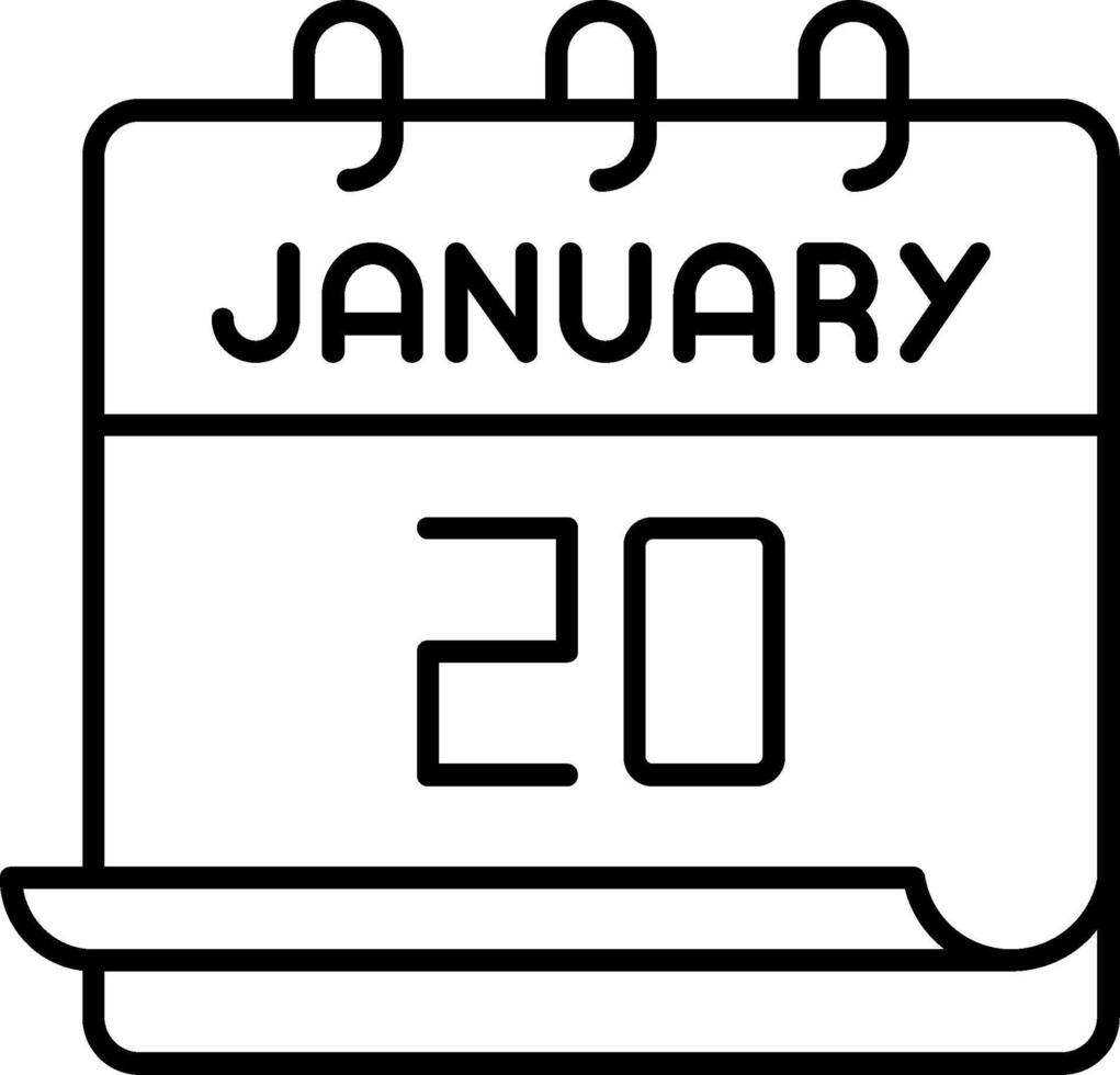 January 20 Icon vector