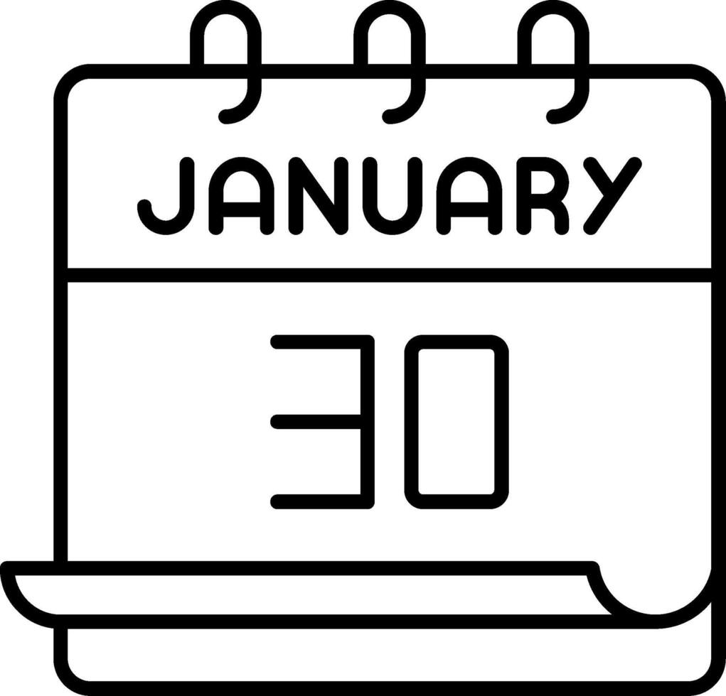 January 30 Icon vector