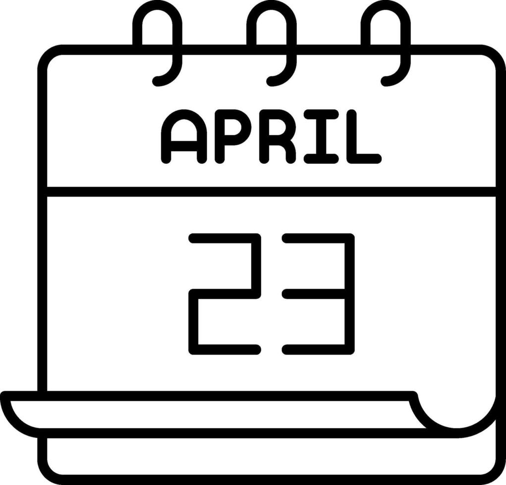 April 23 Icon vector