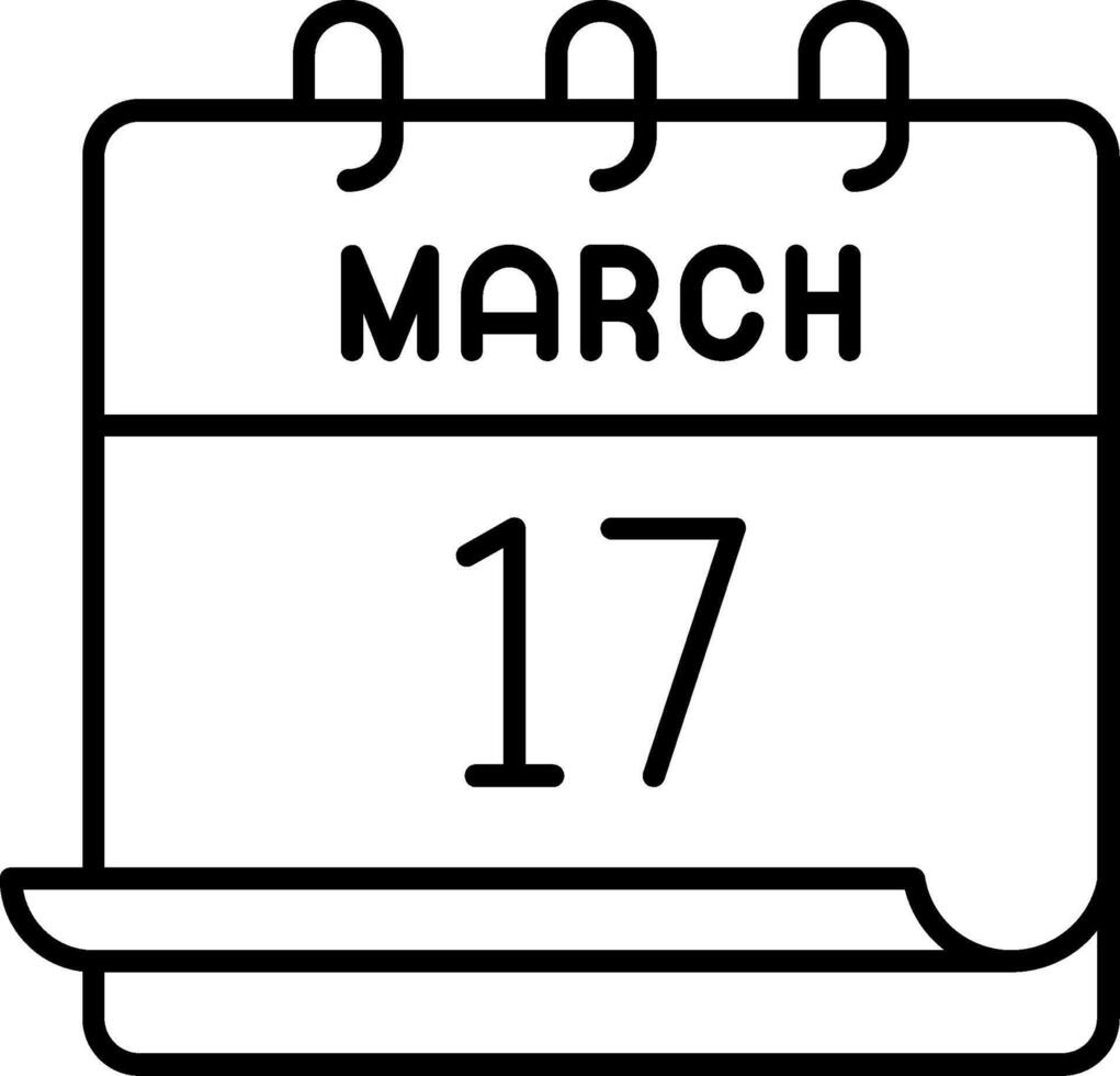 March 17 Icon vector