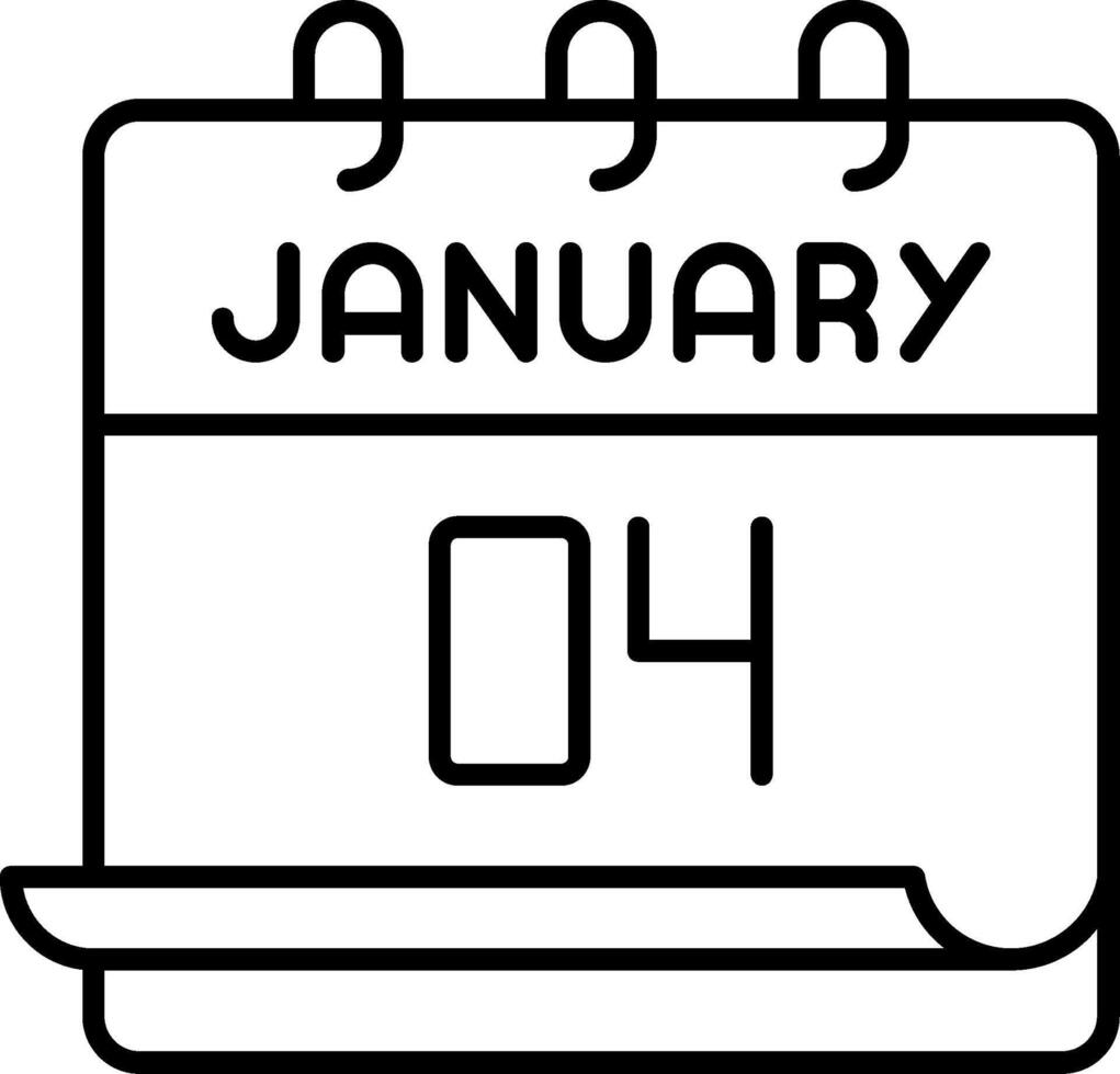 January 4 Icon vector