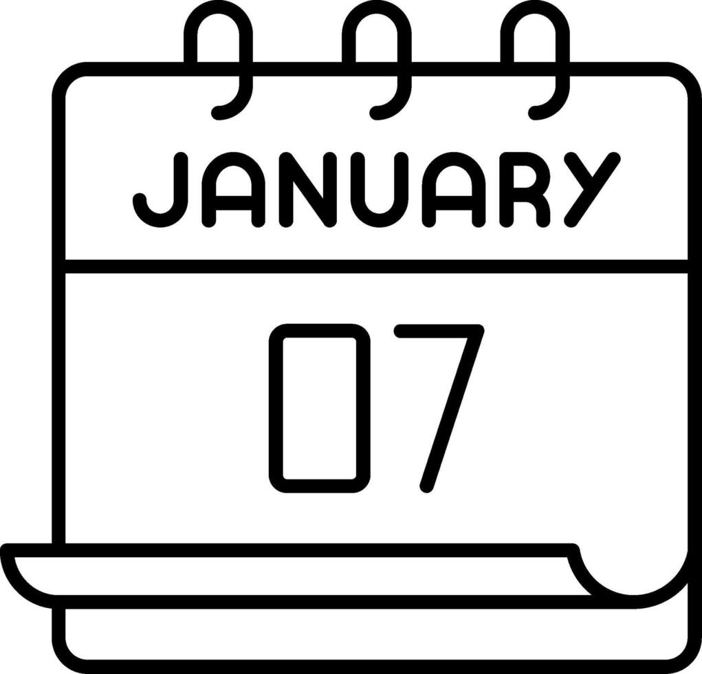January 7 Icon vector
