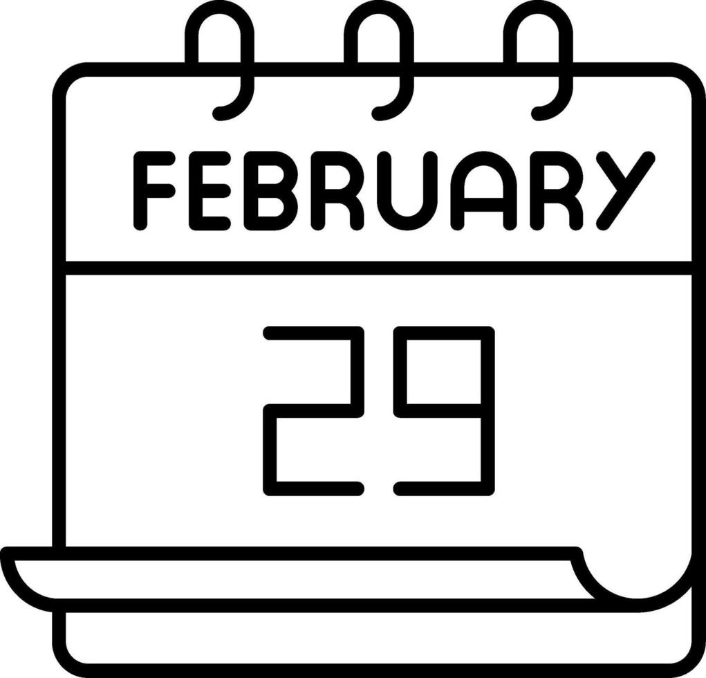February 29 Icon vector