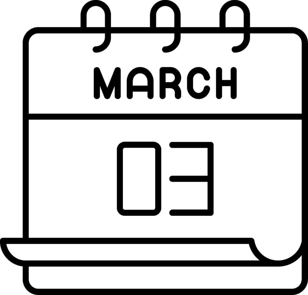 March 3 Icon vector