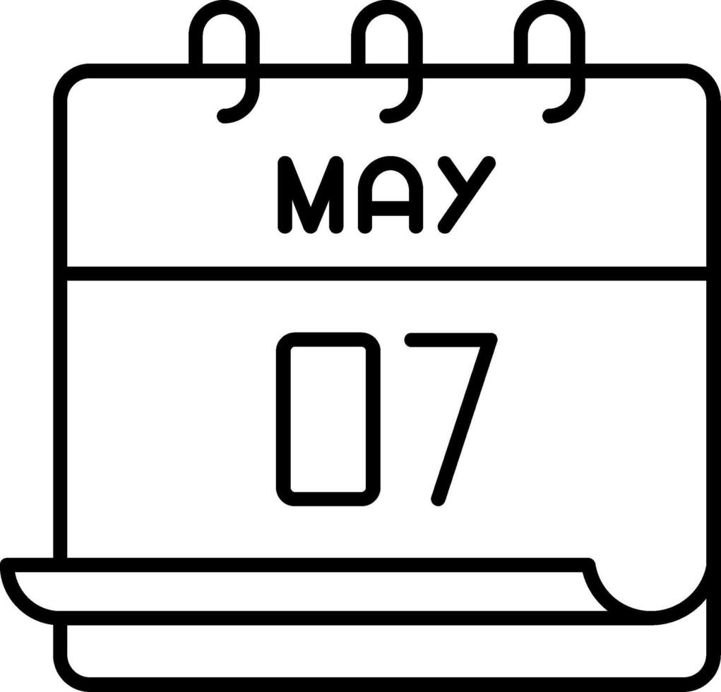 May 7 Icon vector