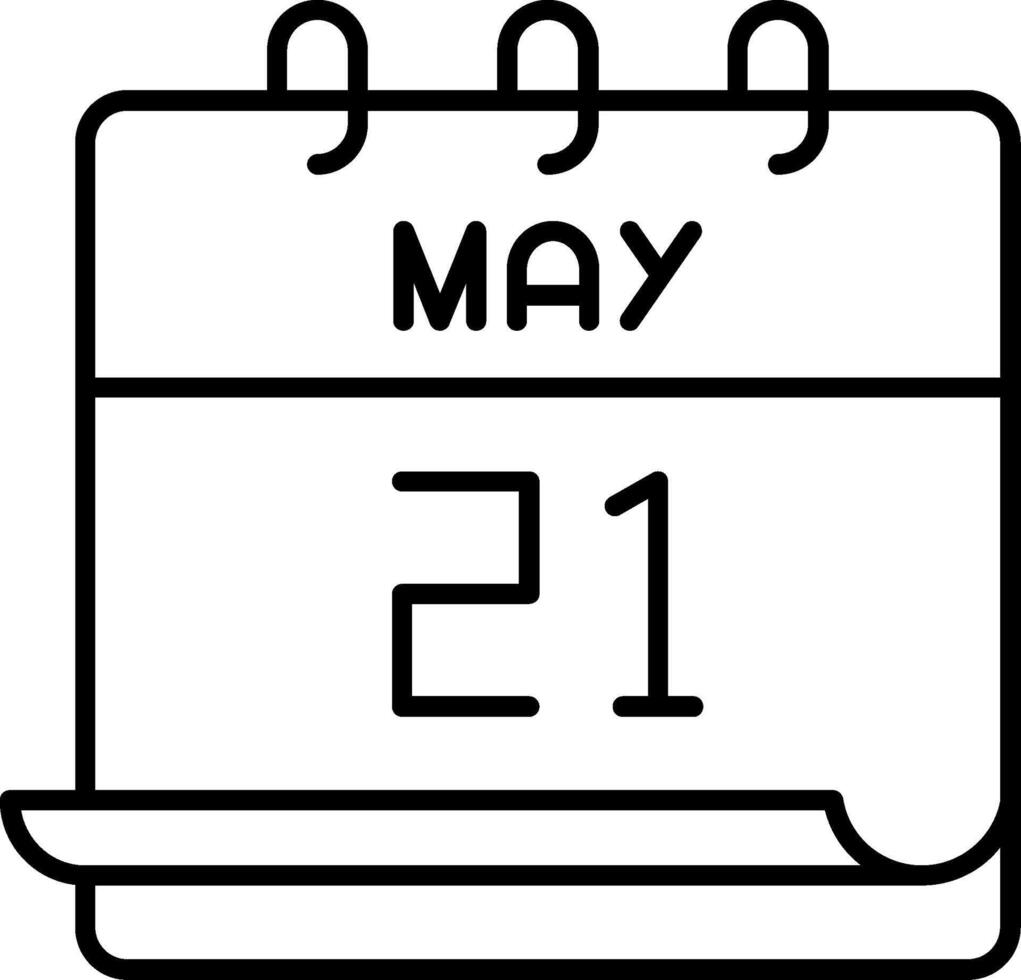 May 21 Icon vector
