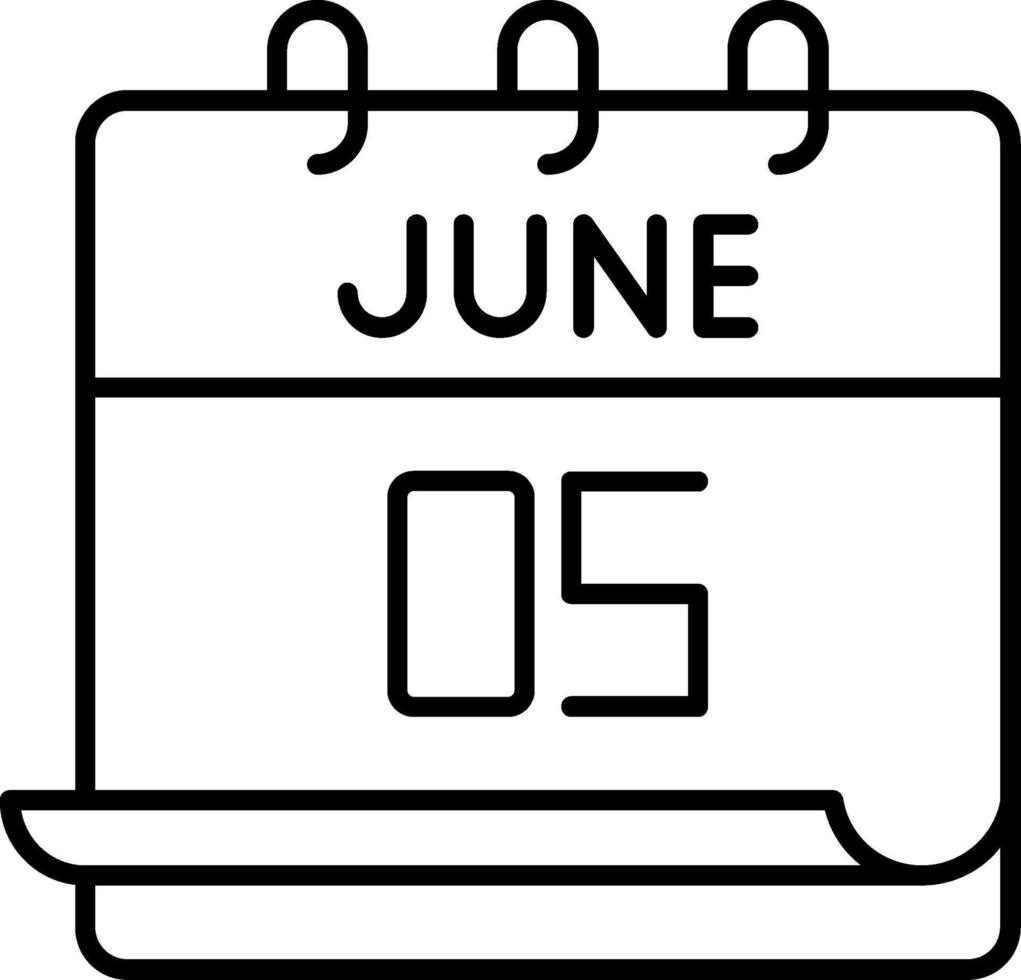 June 5 Icon vector