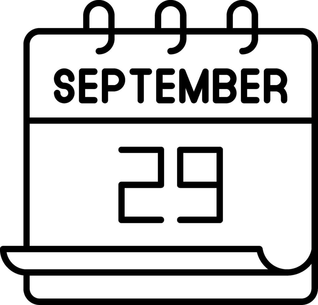 September 29 Icon vector