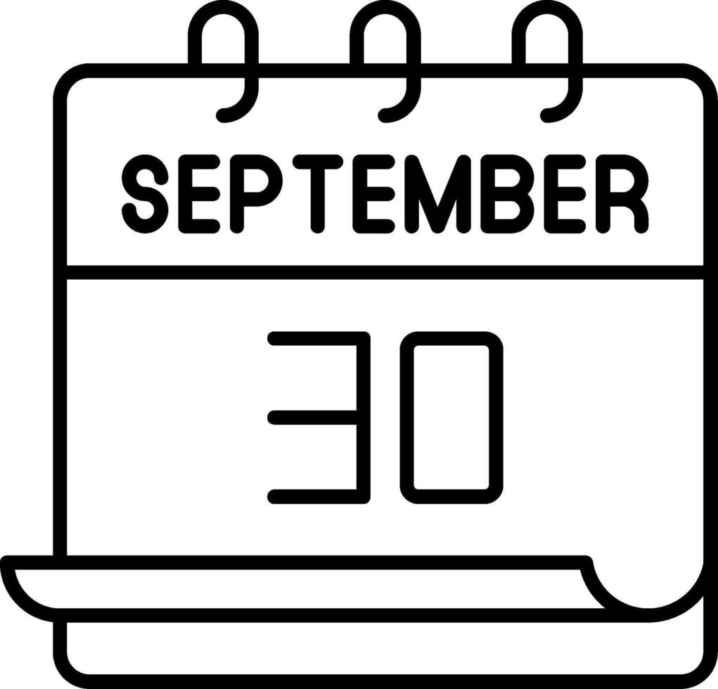 September 30 Icon vector