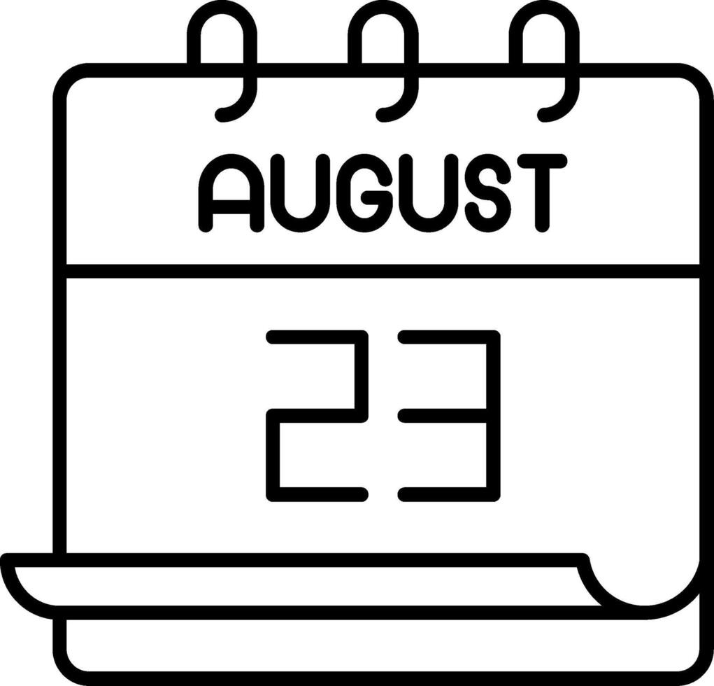 August 23 Icon vector