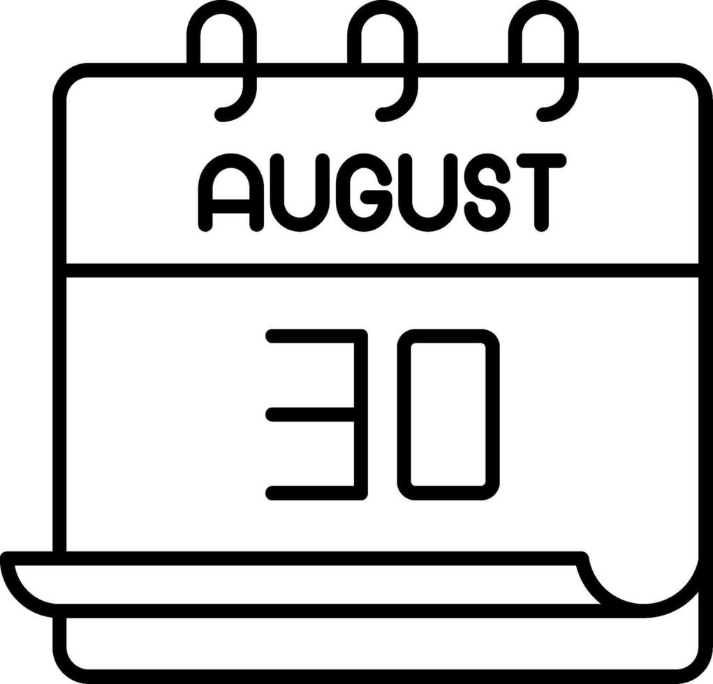 August 30 Icon vector