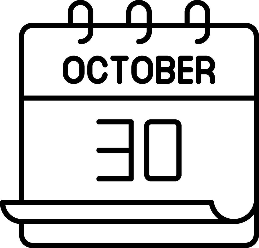 October 30 Icon vector