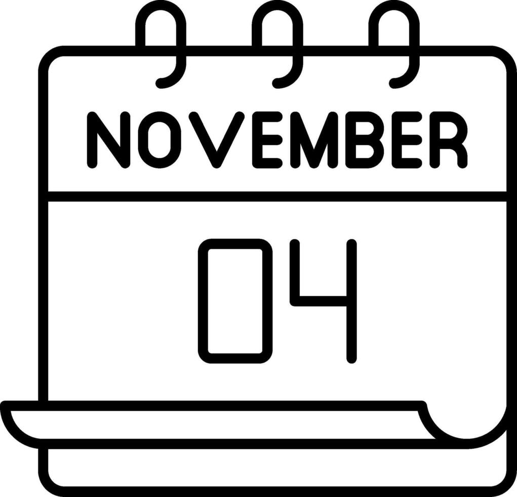 November 4 Icon vector