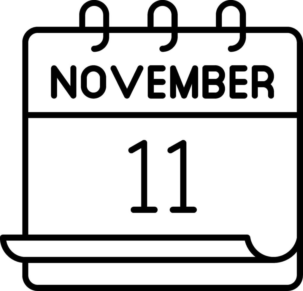 November 11 Icon vector