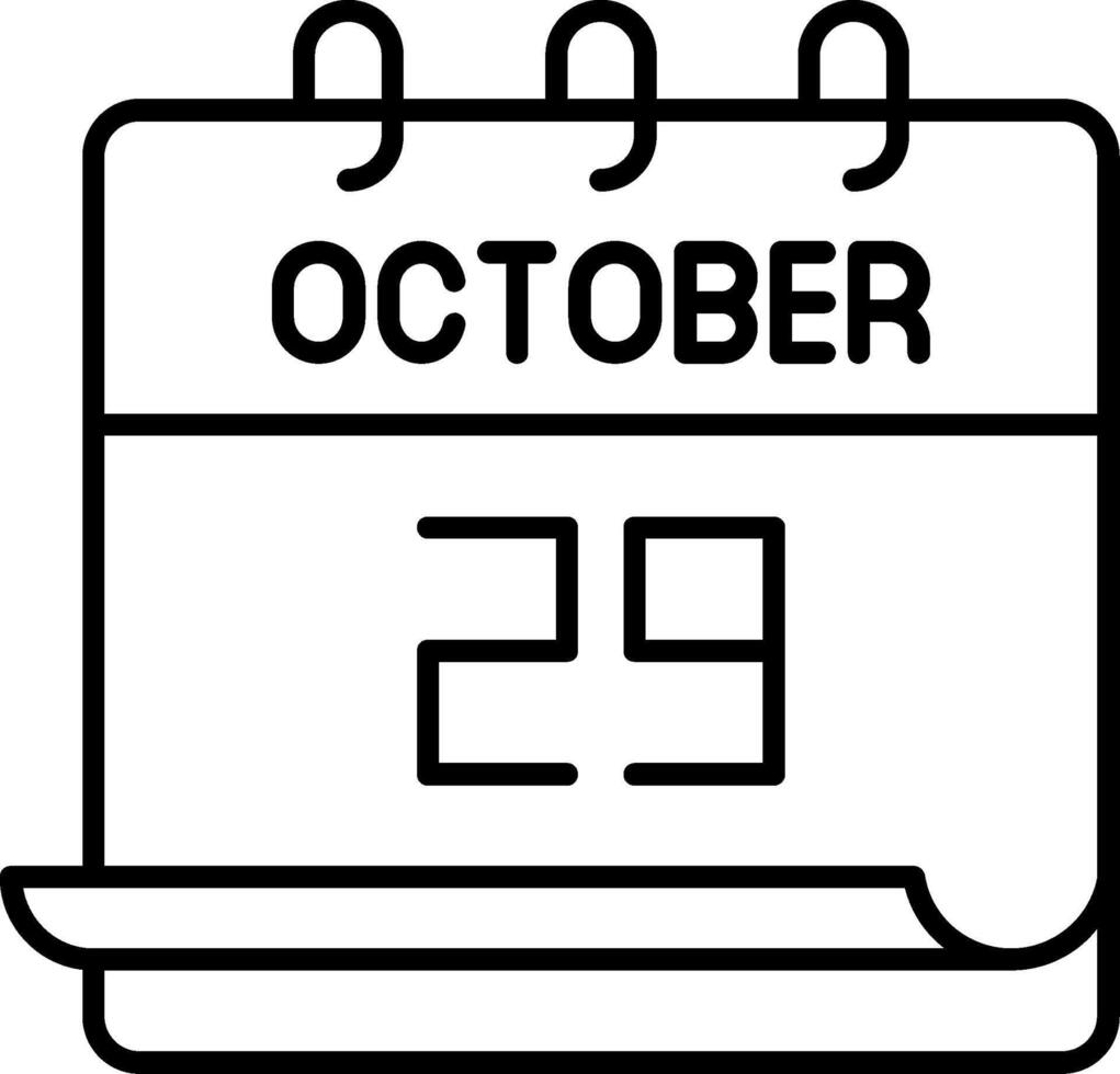 October 29 Icon vector