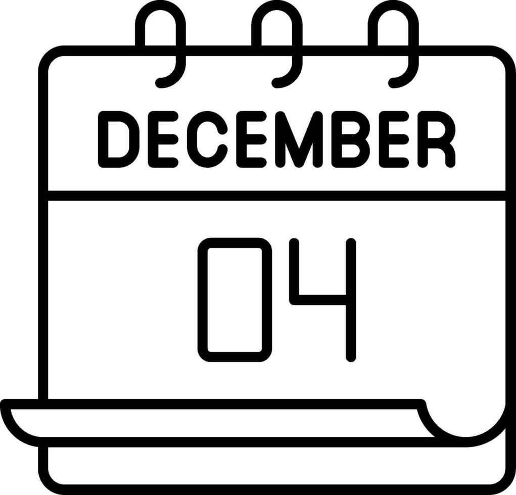 December 4 Icon vector