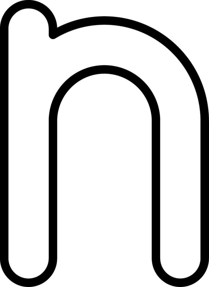 Small n Icon vector
