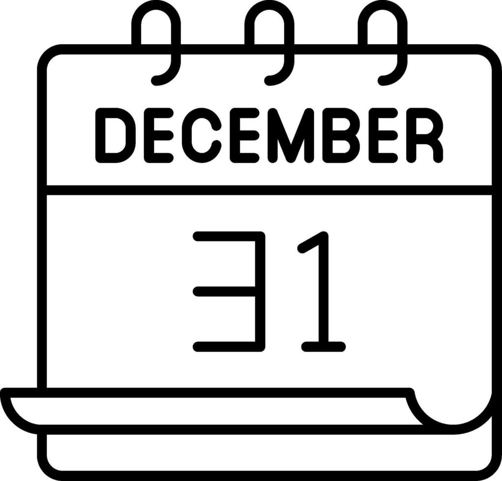 December 31 Icon vector