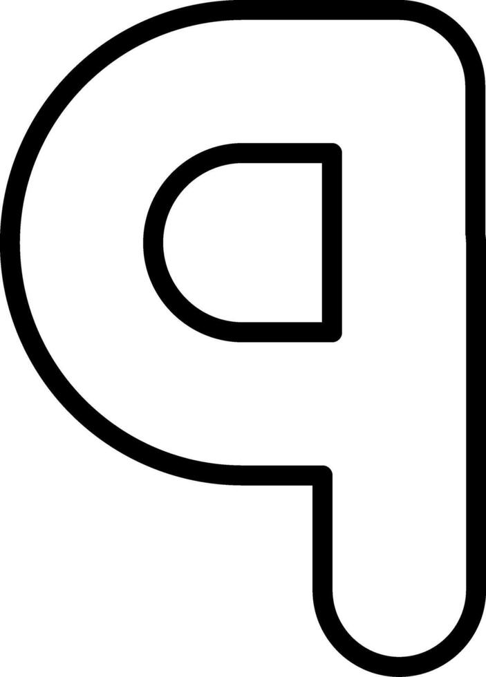 Small q Icon vector