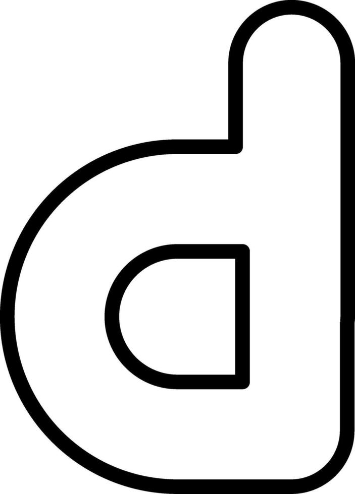 Small d Icon vector