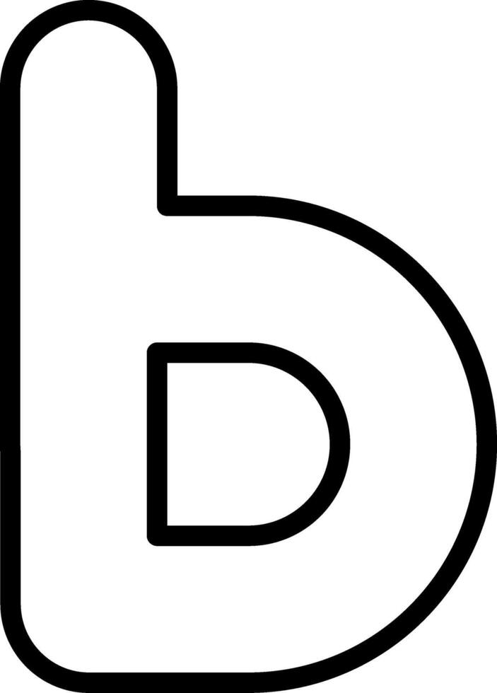 Small b Icon vector