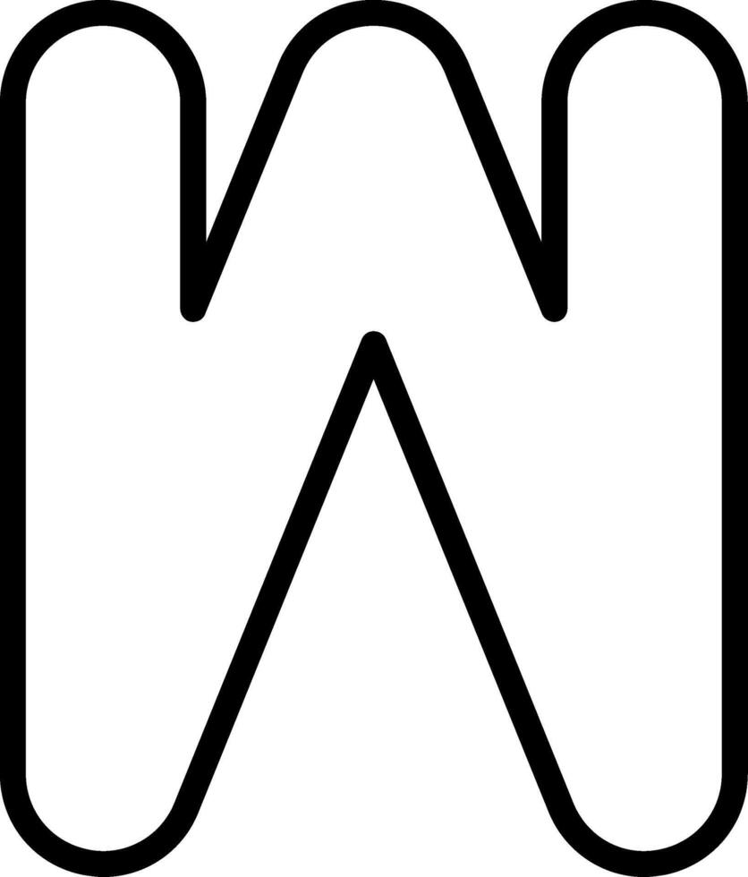 Capital W Icon vector