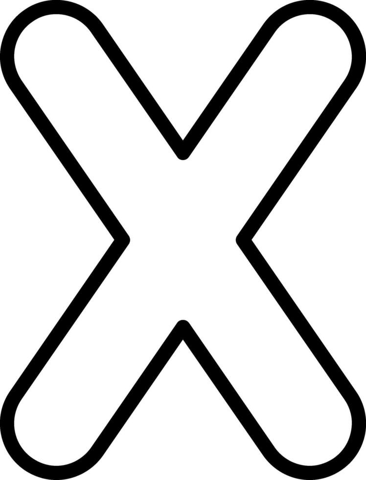 Capital X Icon vector