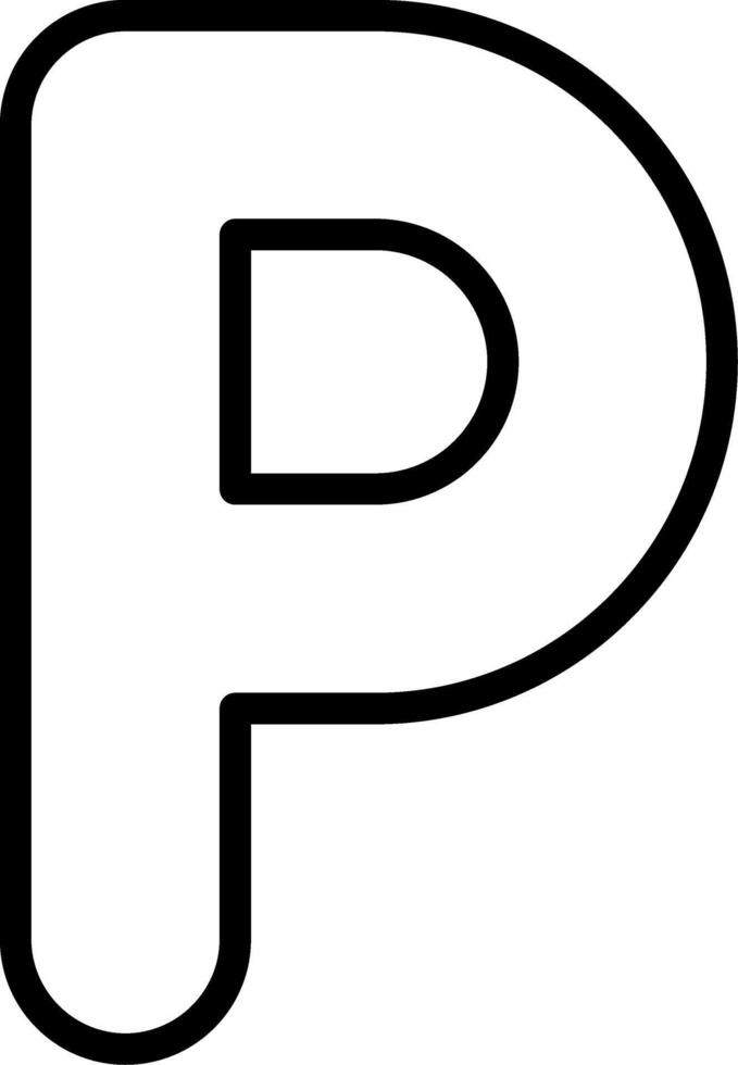 Capital P Icon vector