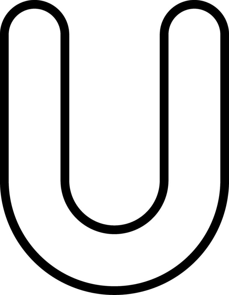 Capital U Icon vector