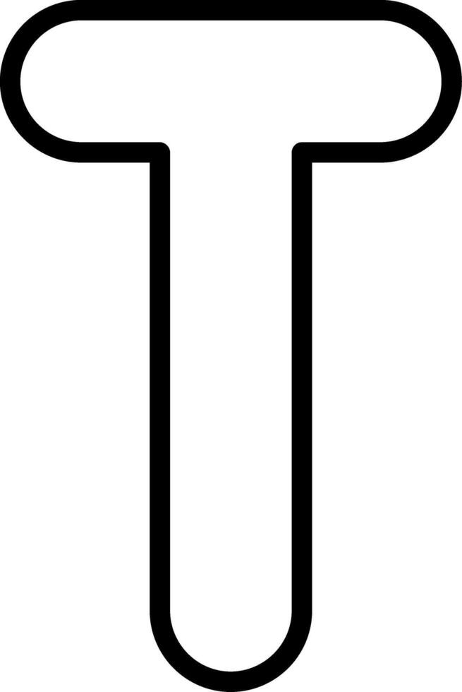 Capital T Icon vector
