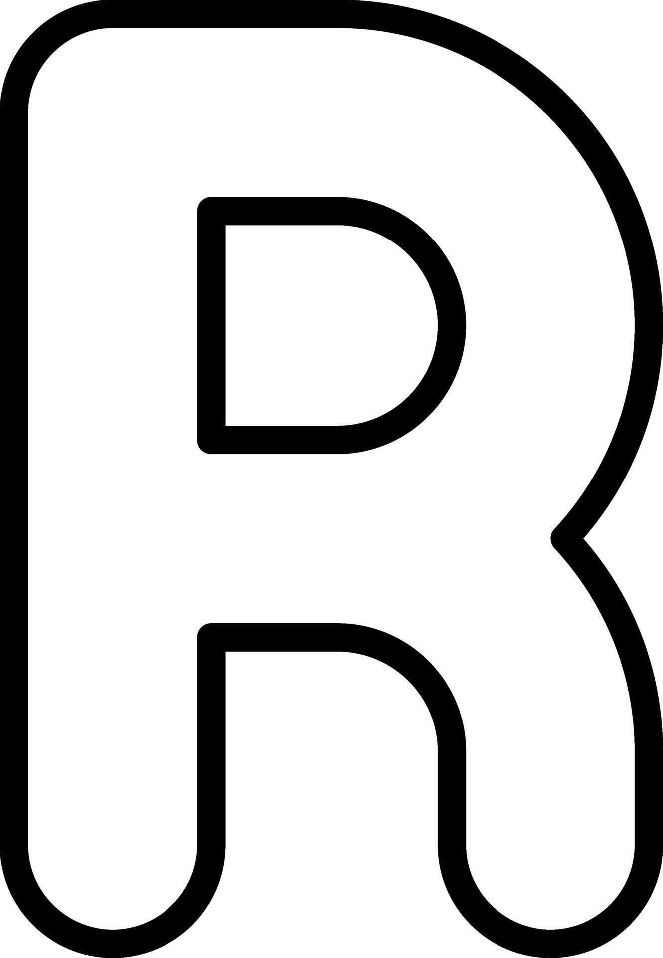 Capital R Icon 48945798 Vector Art at Vecteezy