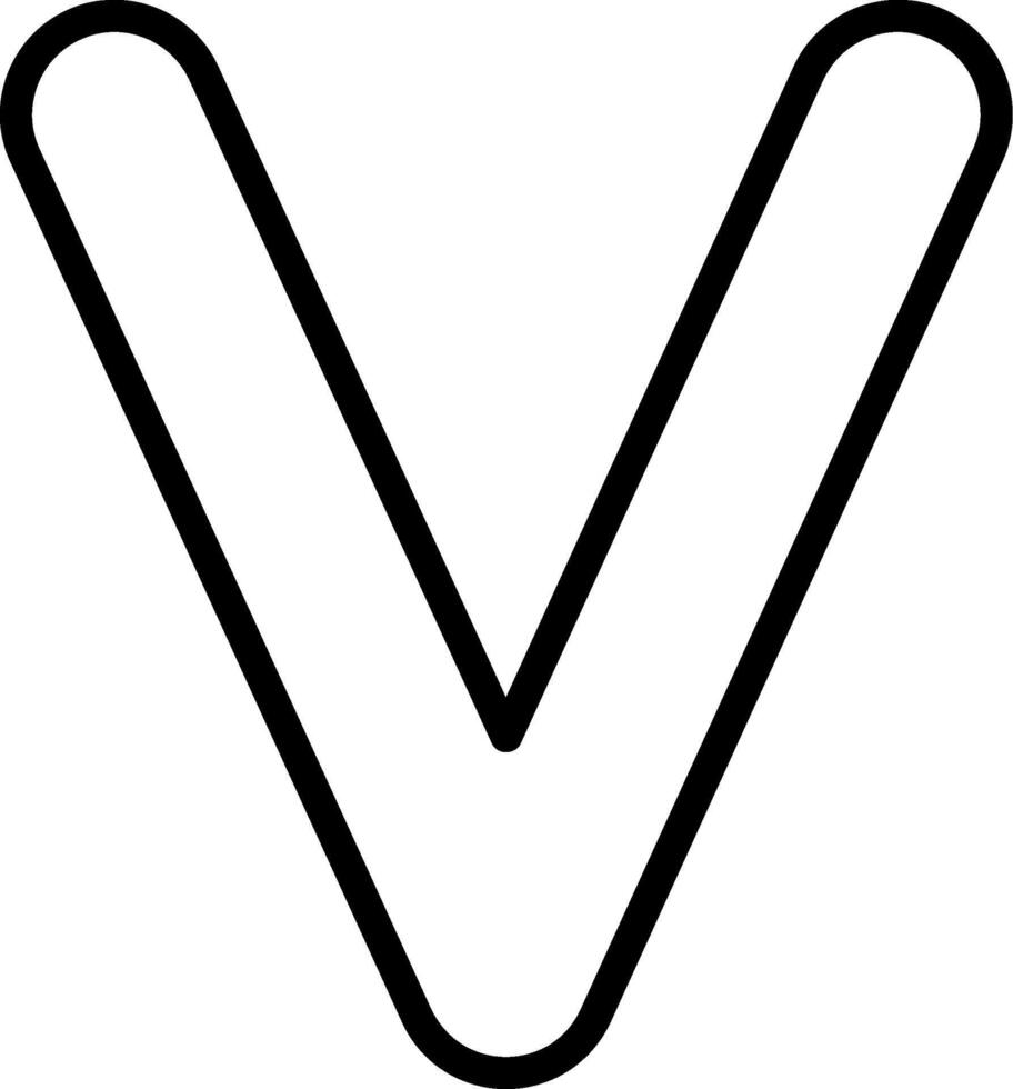 Small v Icon vector