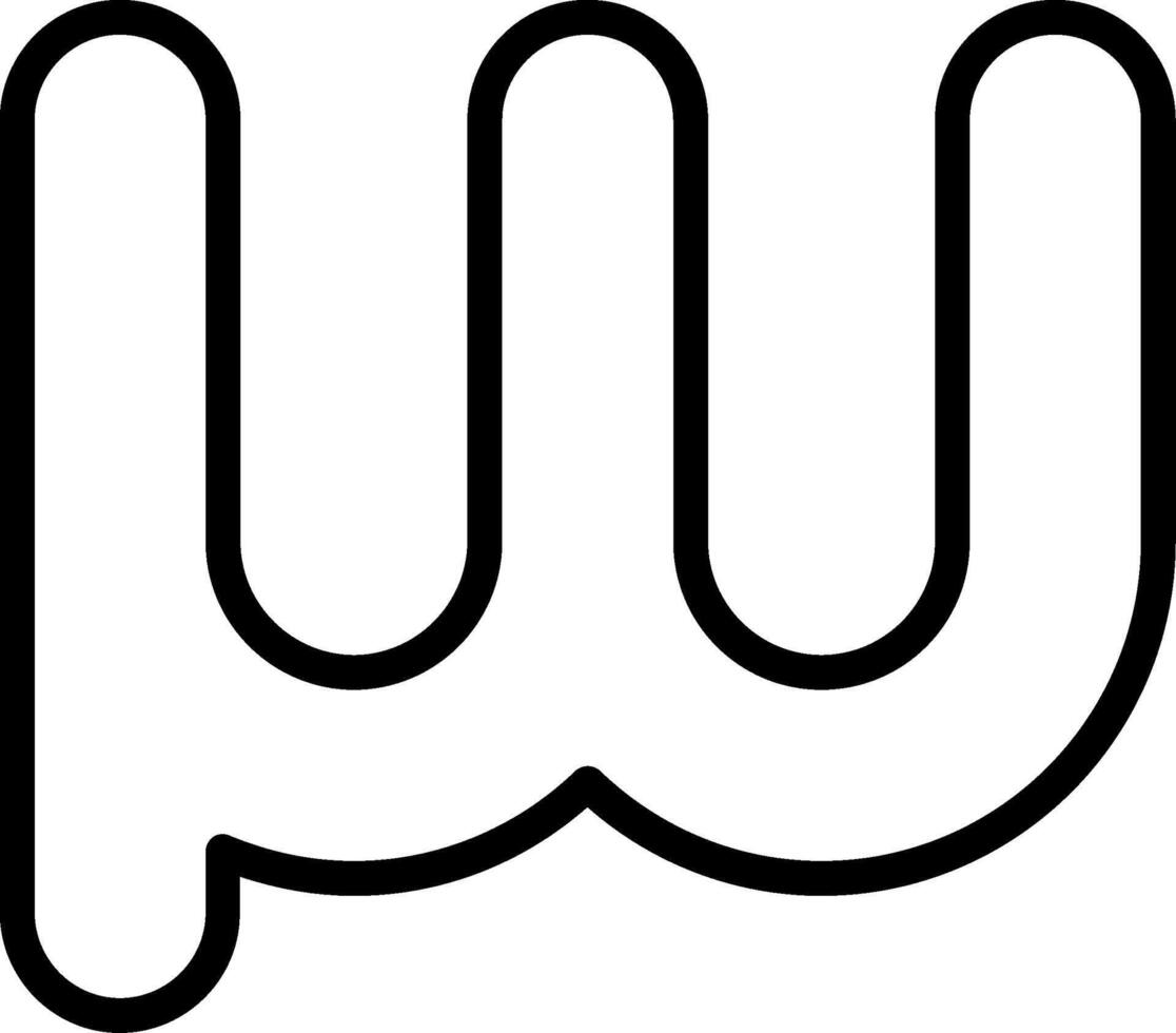 Small w Icon vector