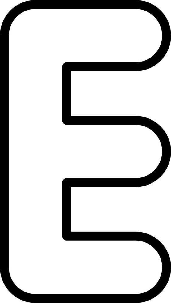 Capital E Icon vector