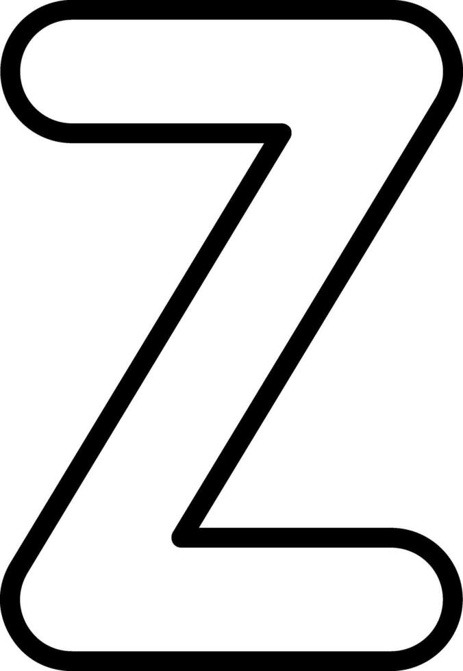 Small z Icon vector