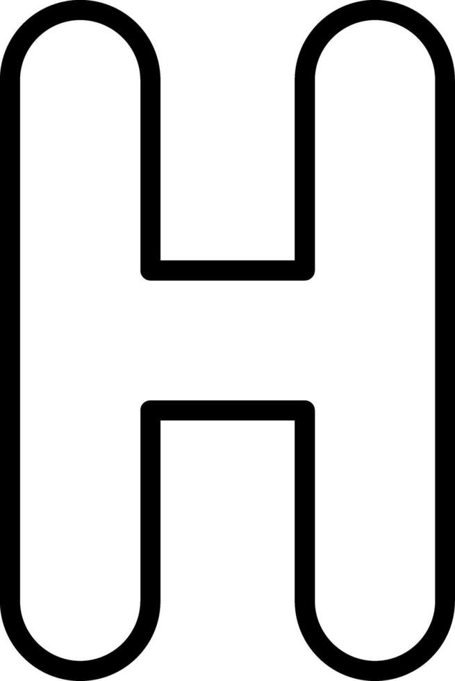 Capital H Icon vector