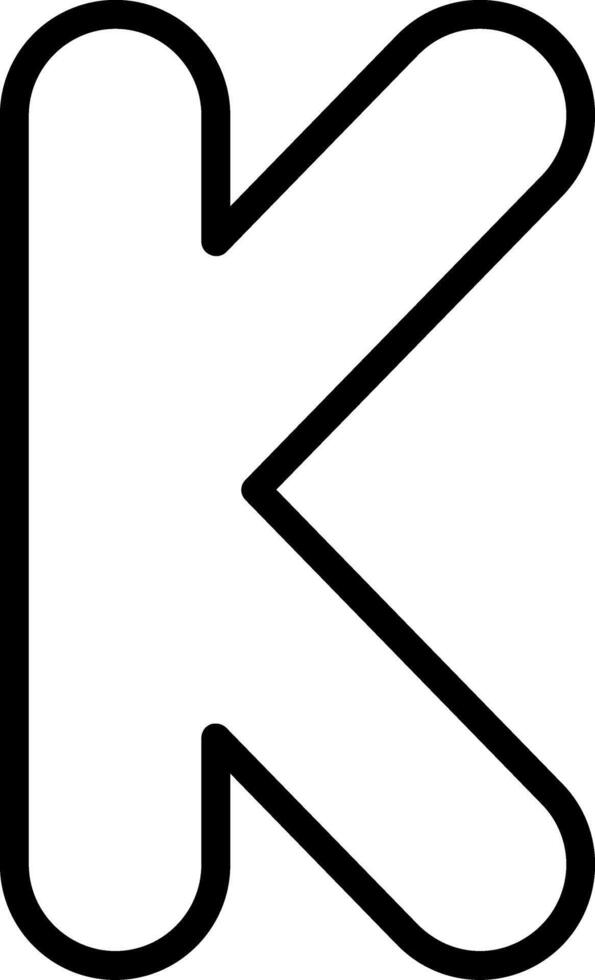 Capital K Icon vector