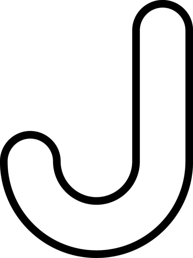 Capital J Icon vector