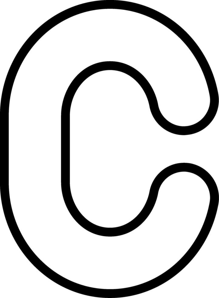 Capital C Icon vector