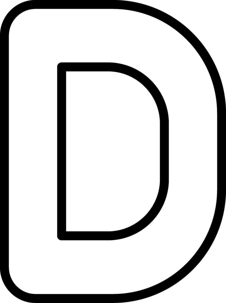 Capital D Icon vector