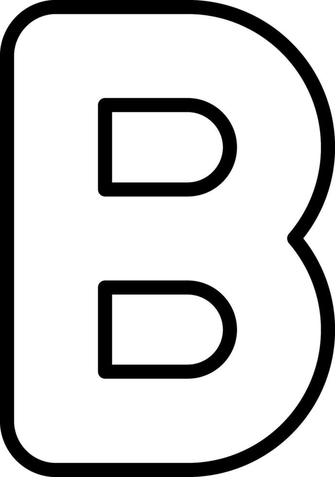 Capital B Icon vector