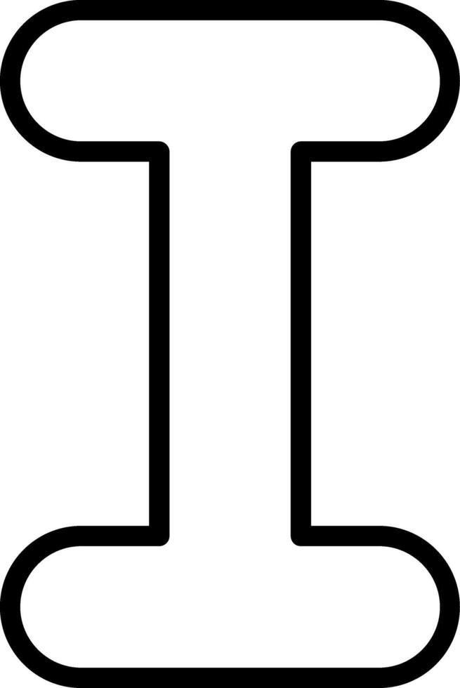 Capital I Icon vector