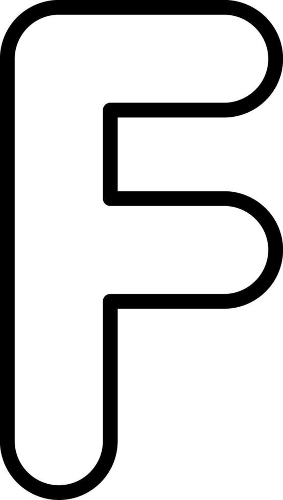 Capital F Icon vector