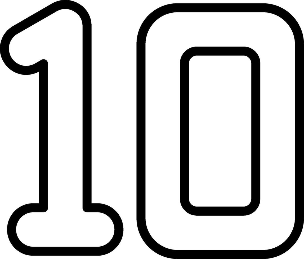 Ten Line Icon vector