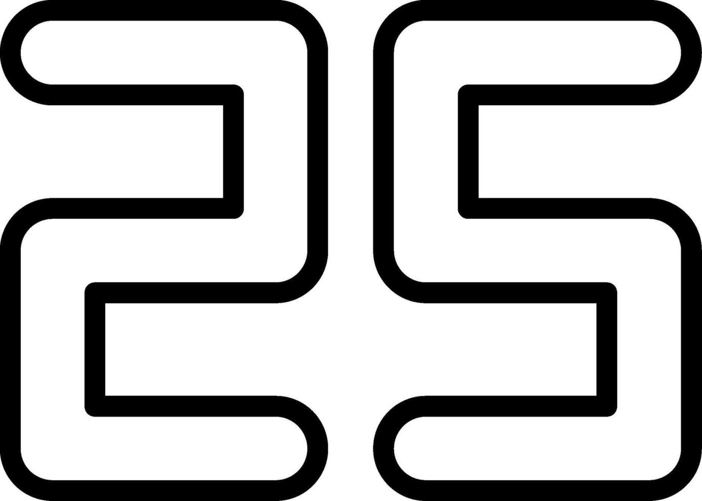 Twenty Five Line Icon vector